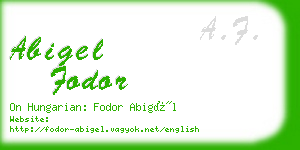abigel fodor business card